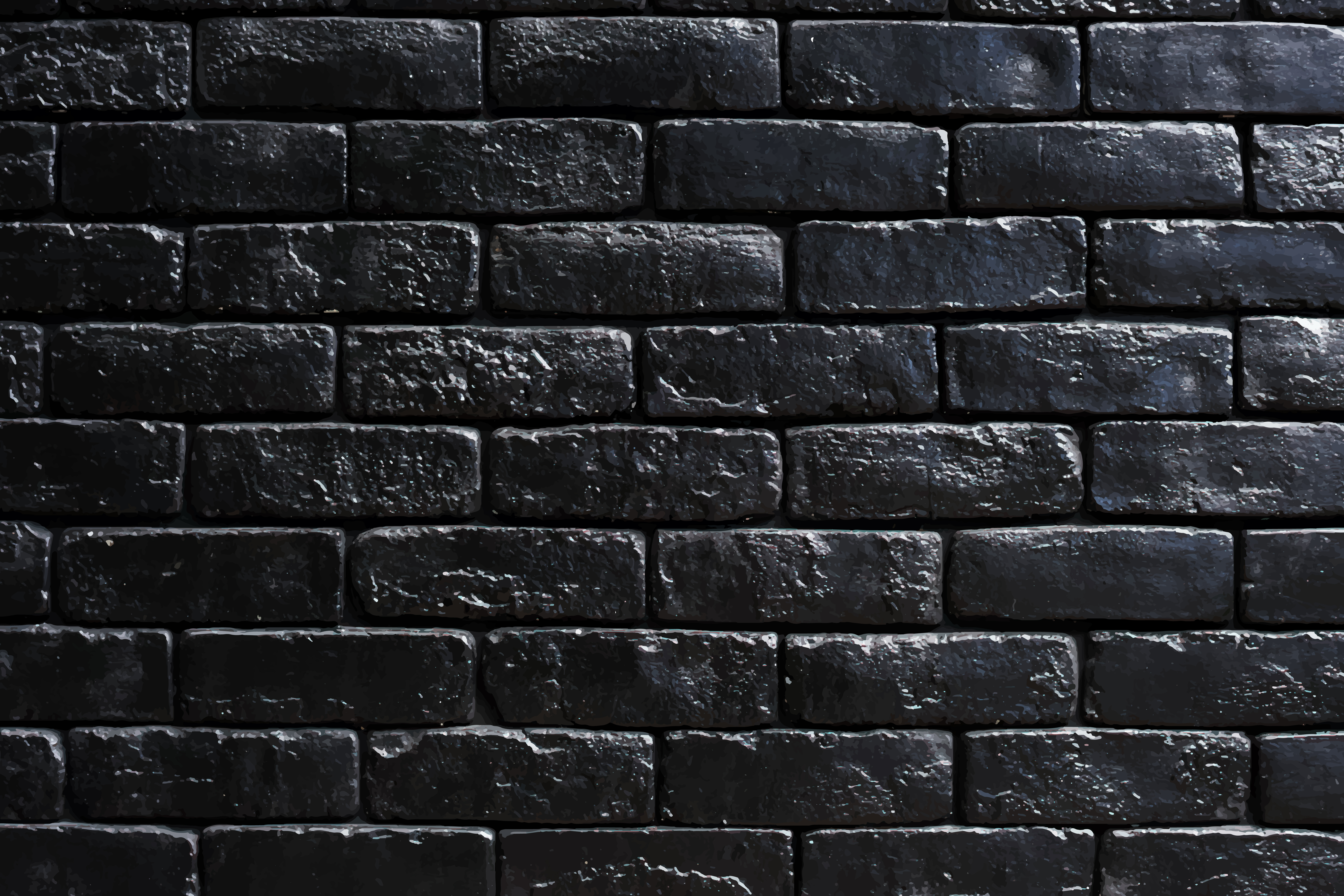 Black brick wall with design space Download Free Vectors