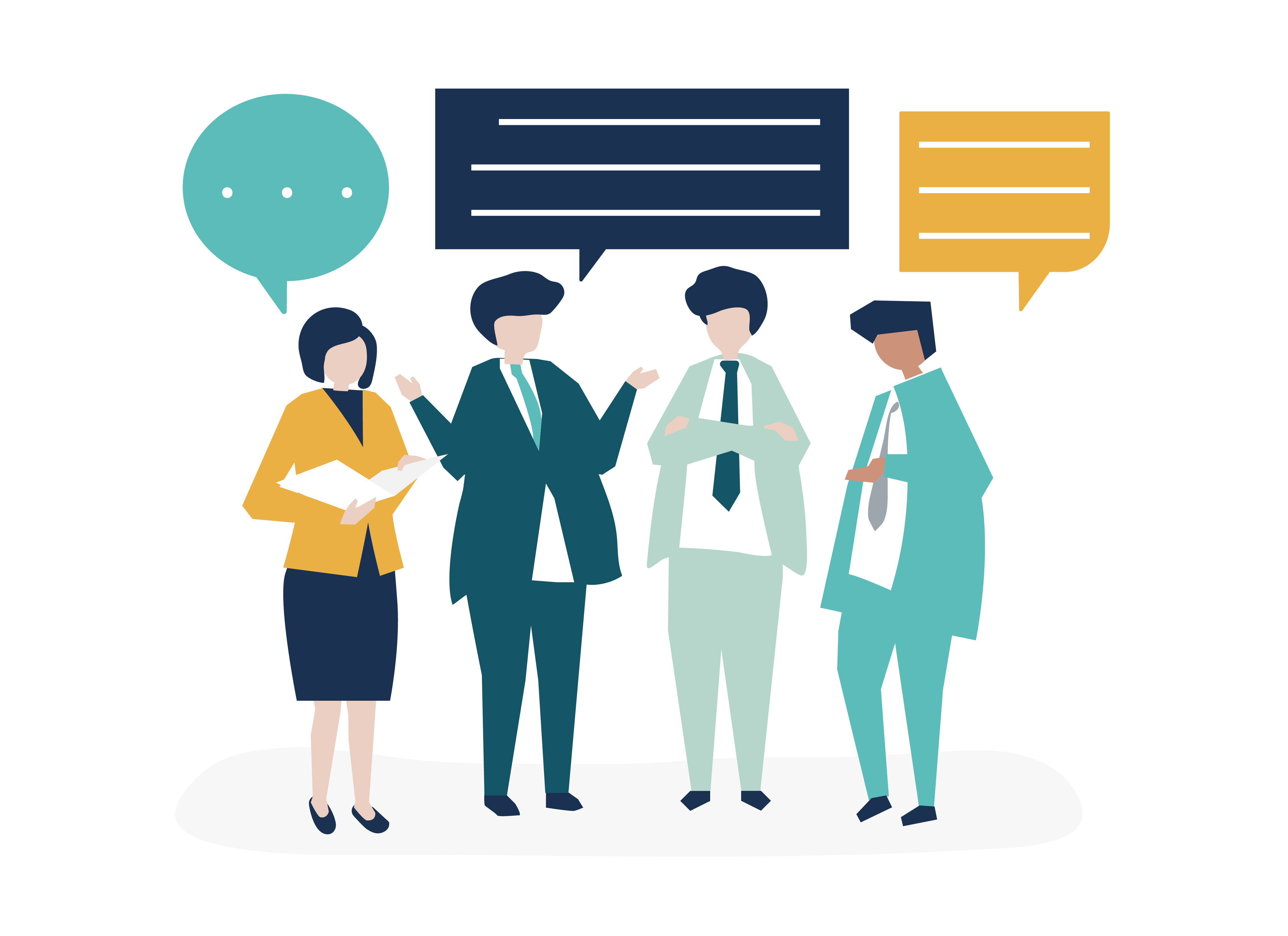 Character of business people having a discussion illustration - Download Free Vectors, Clipart ...