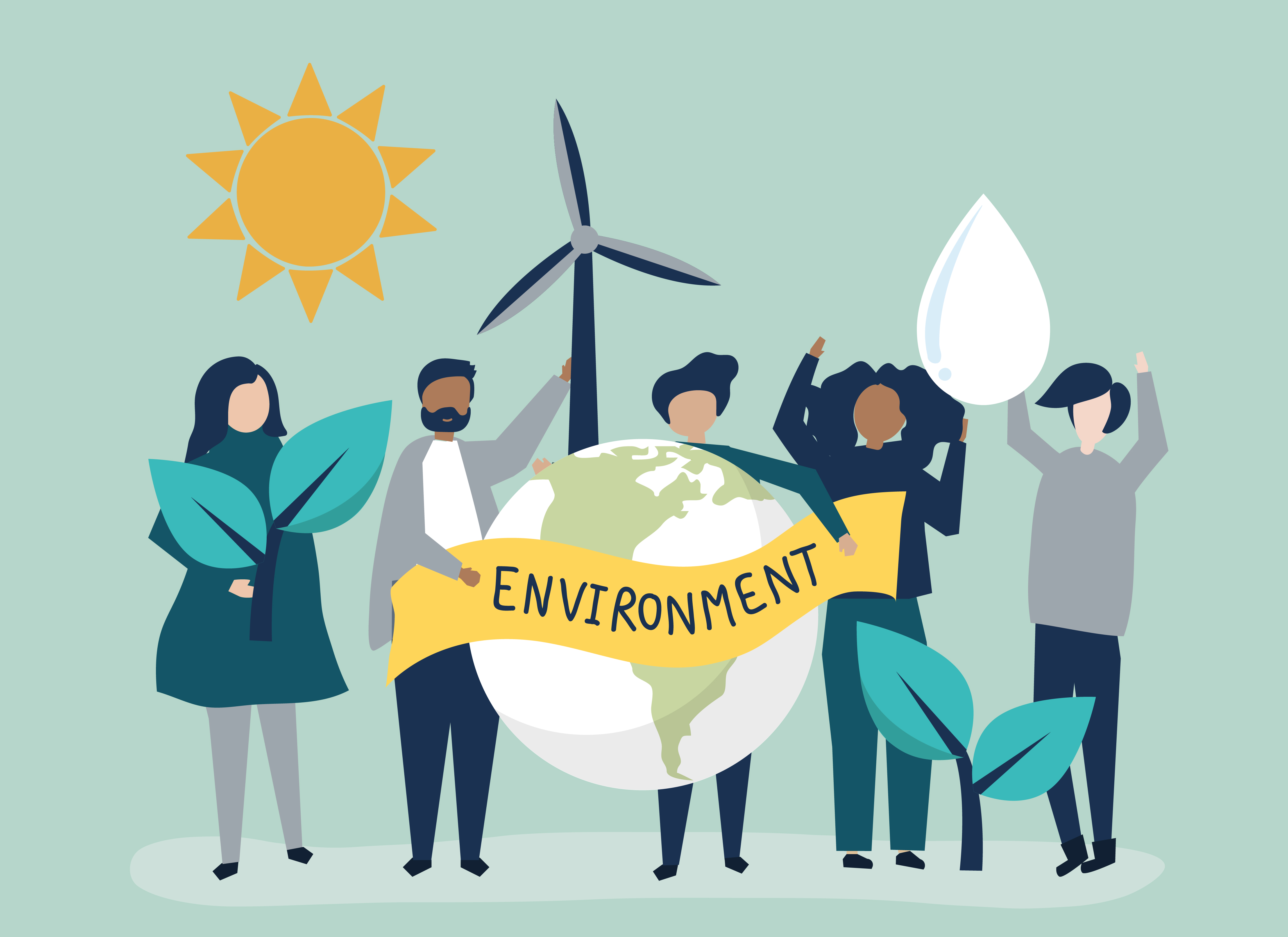 People with environmental sustainability concept Download Free