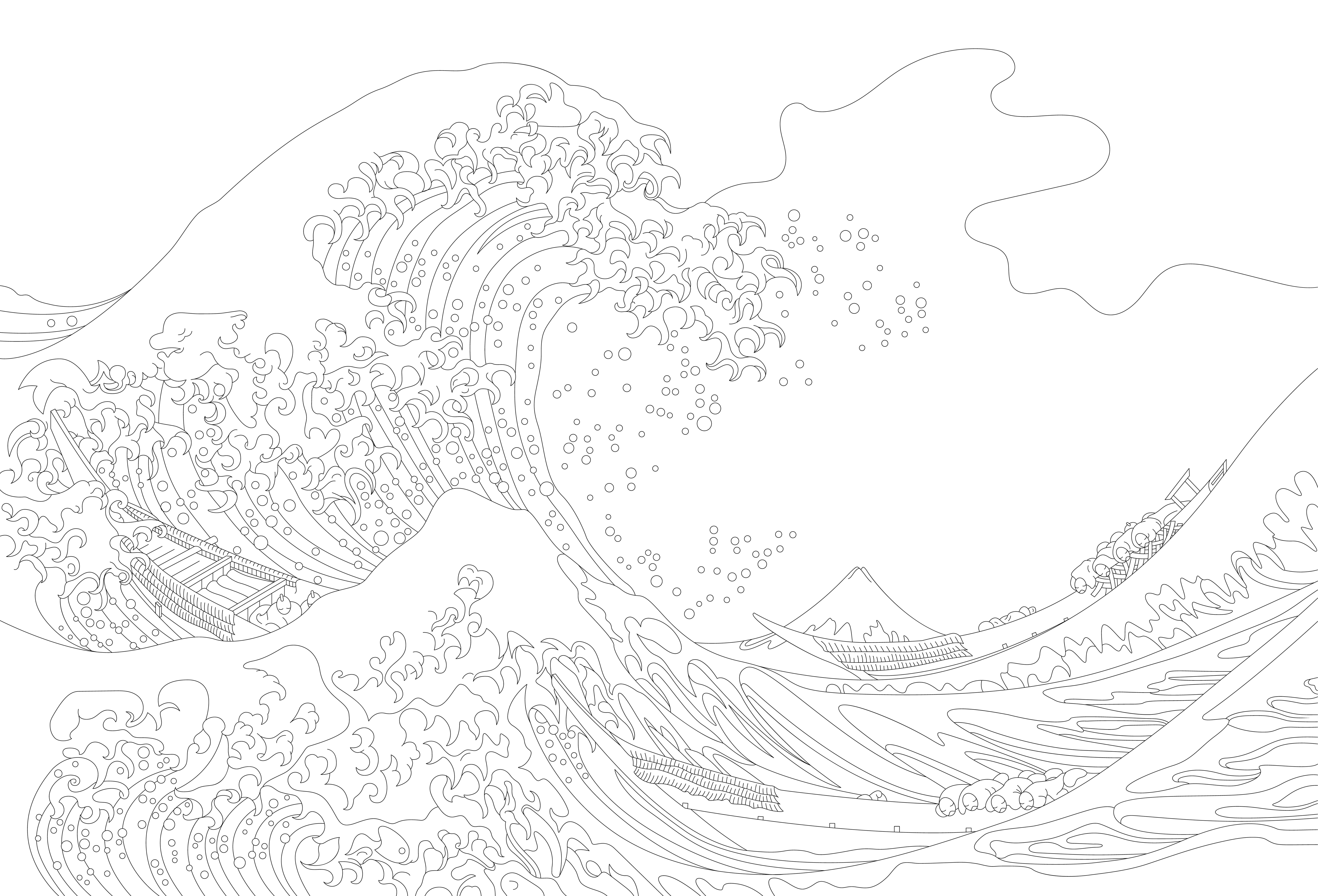 The Great Wave of Kanagawa (1829–1833) by Katsushika ...