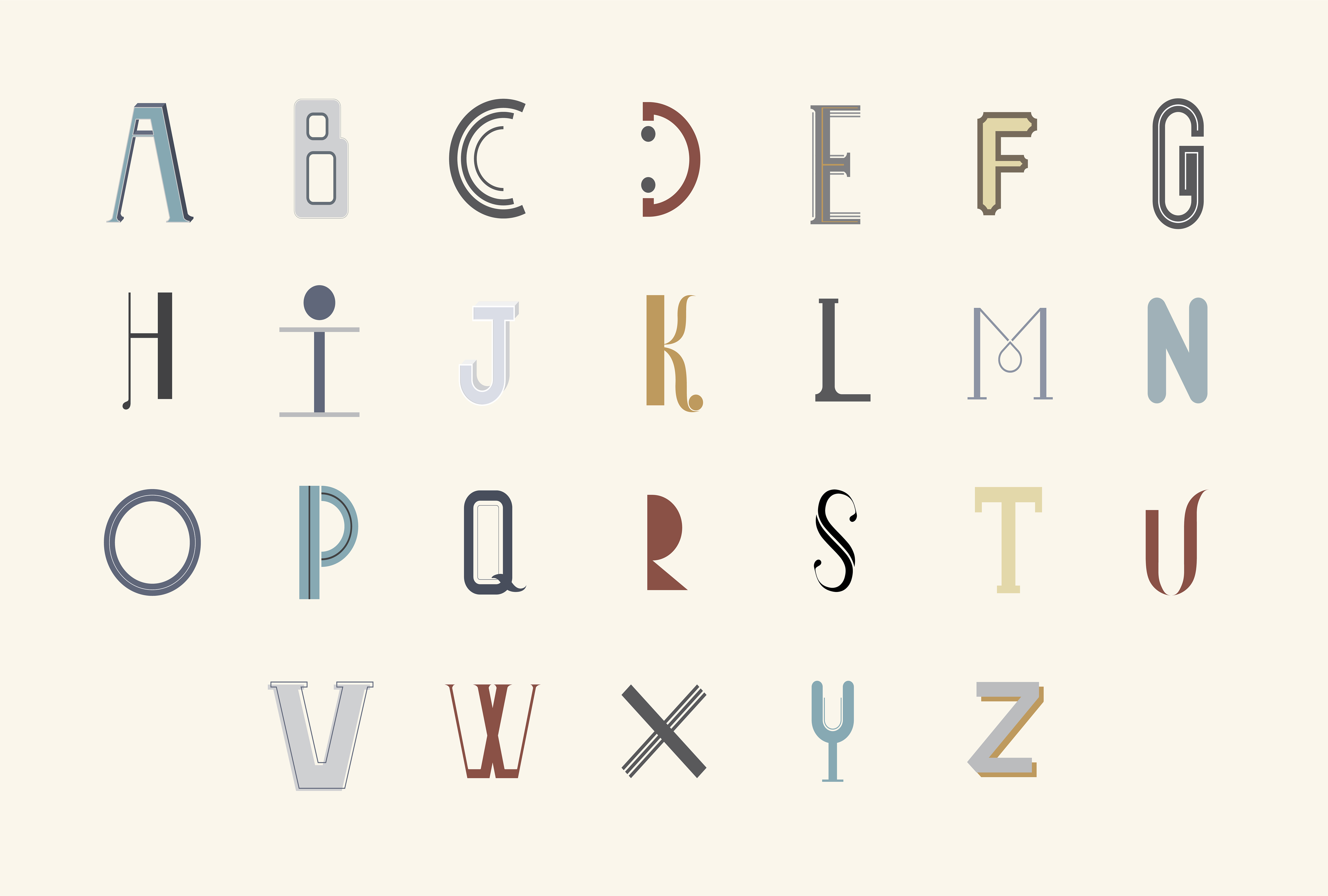 The English alphabet typography illustration - Download Free Vectors ...