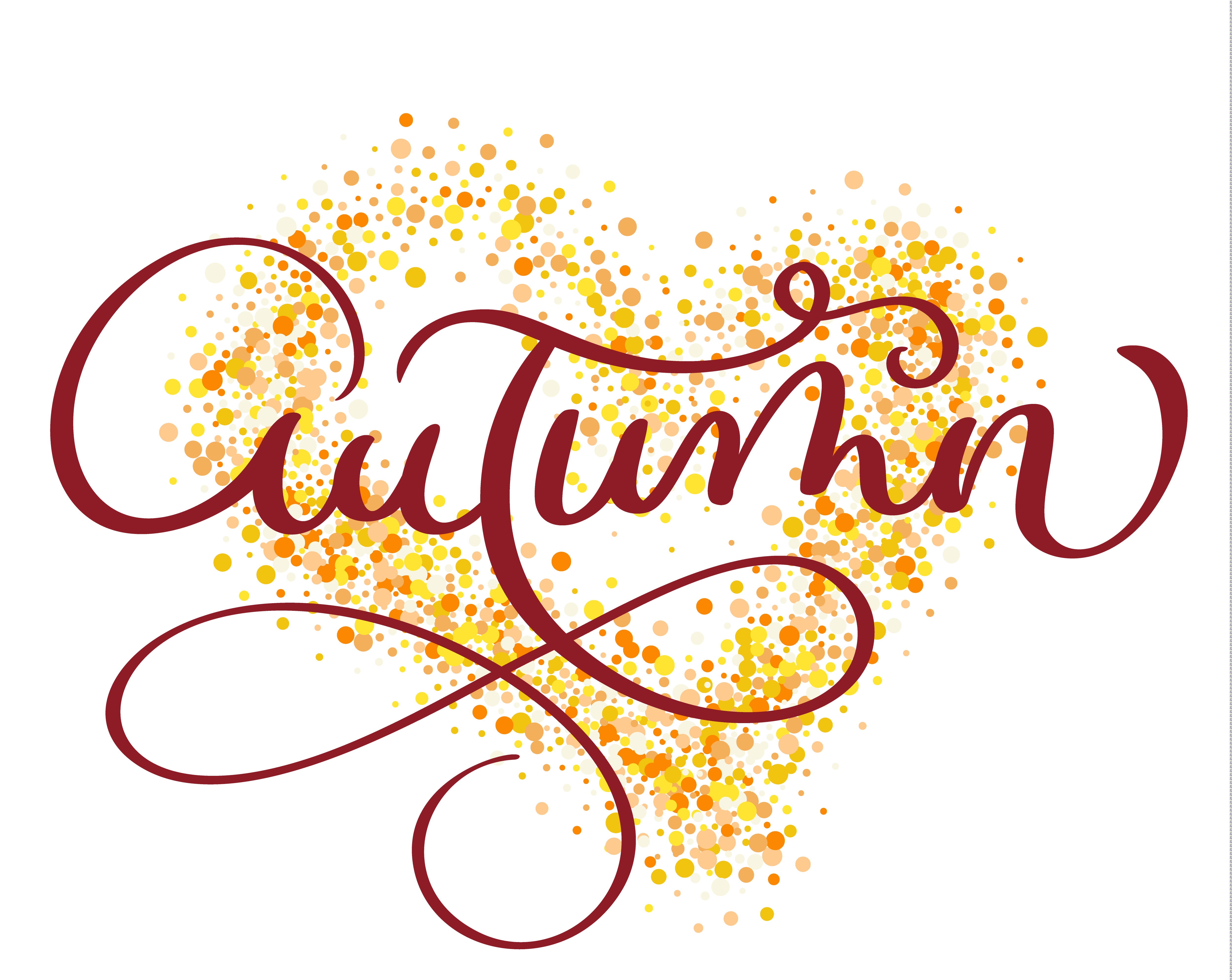 autumn word on gold background in form of heart. Vintage ...