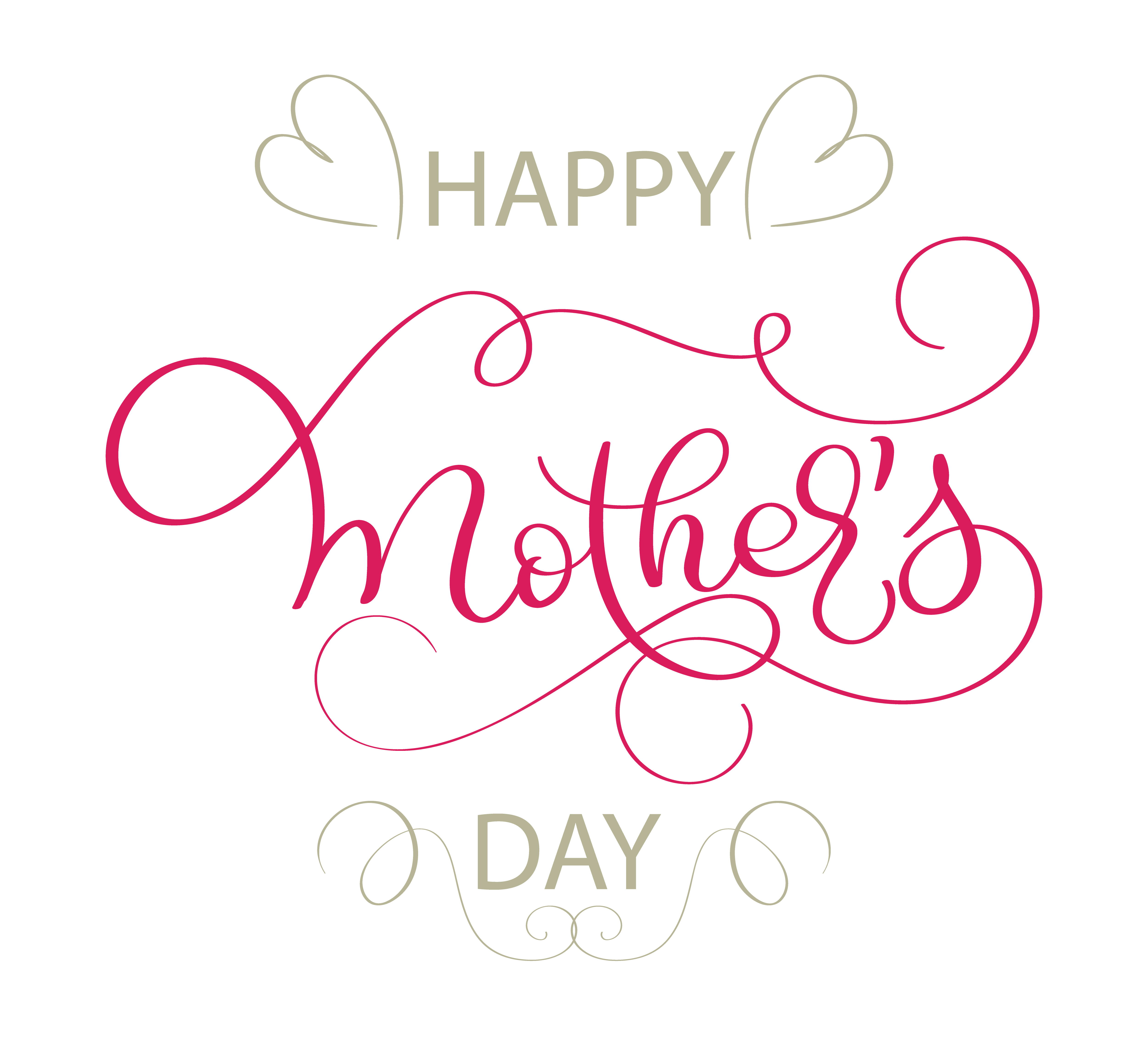 Download Happy Mothers Day vector vintage text on white background ...