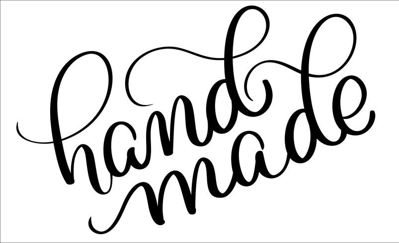 hand made vector vintage text. Calligraphy lettering illustration EPS10 on white background