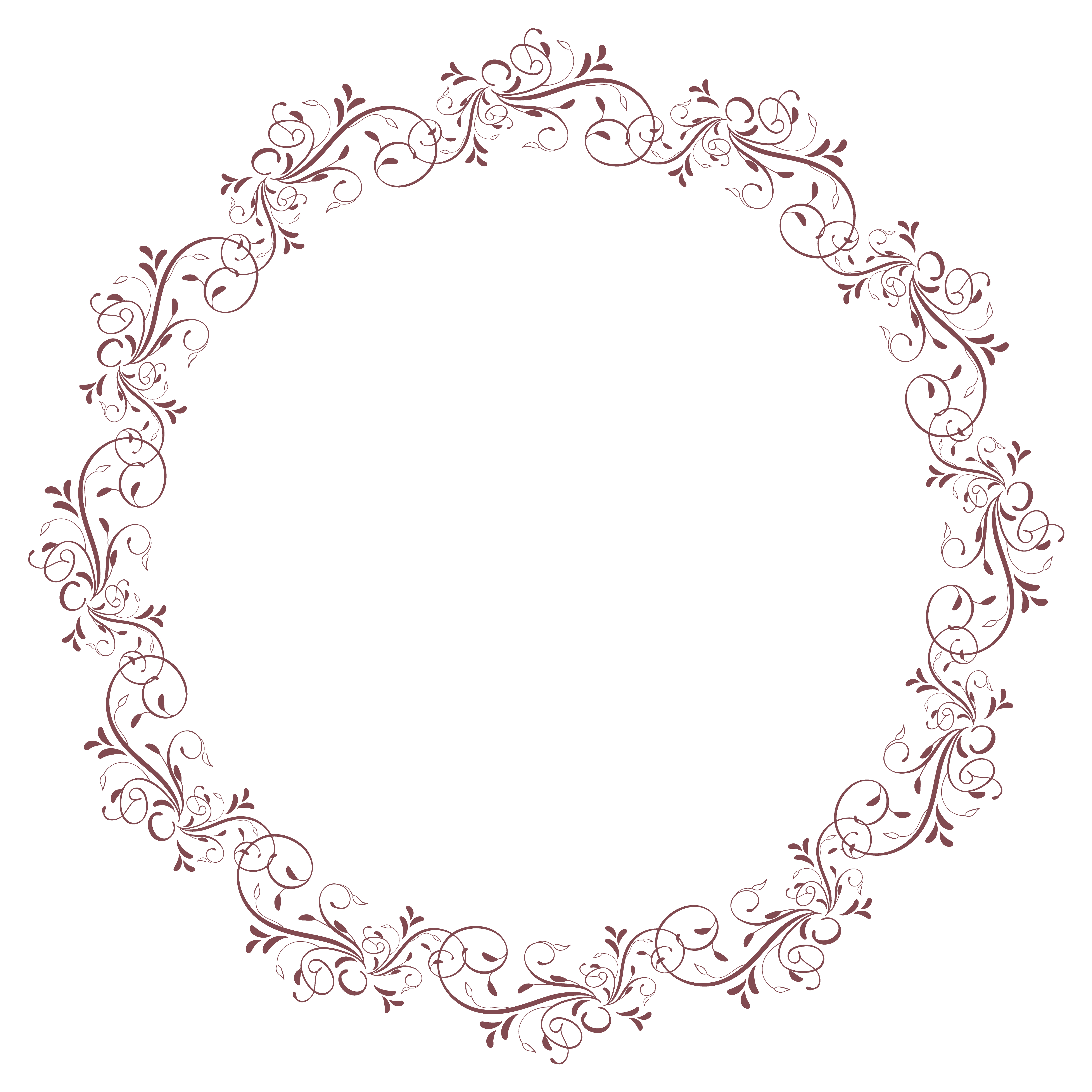 Download round frame of vintage leaves isolated on background ...