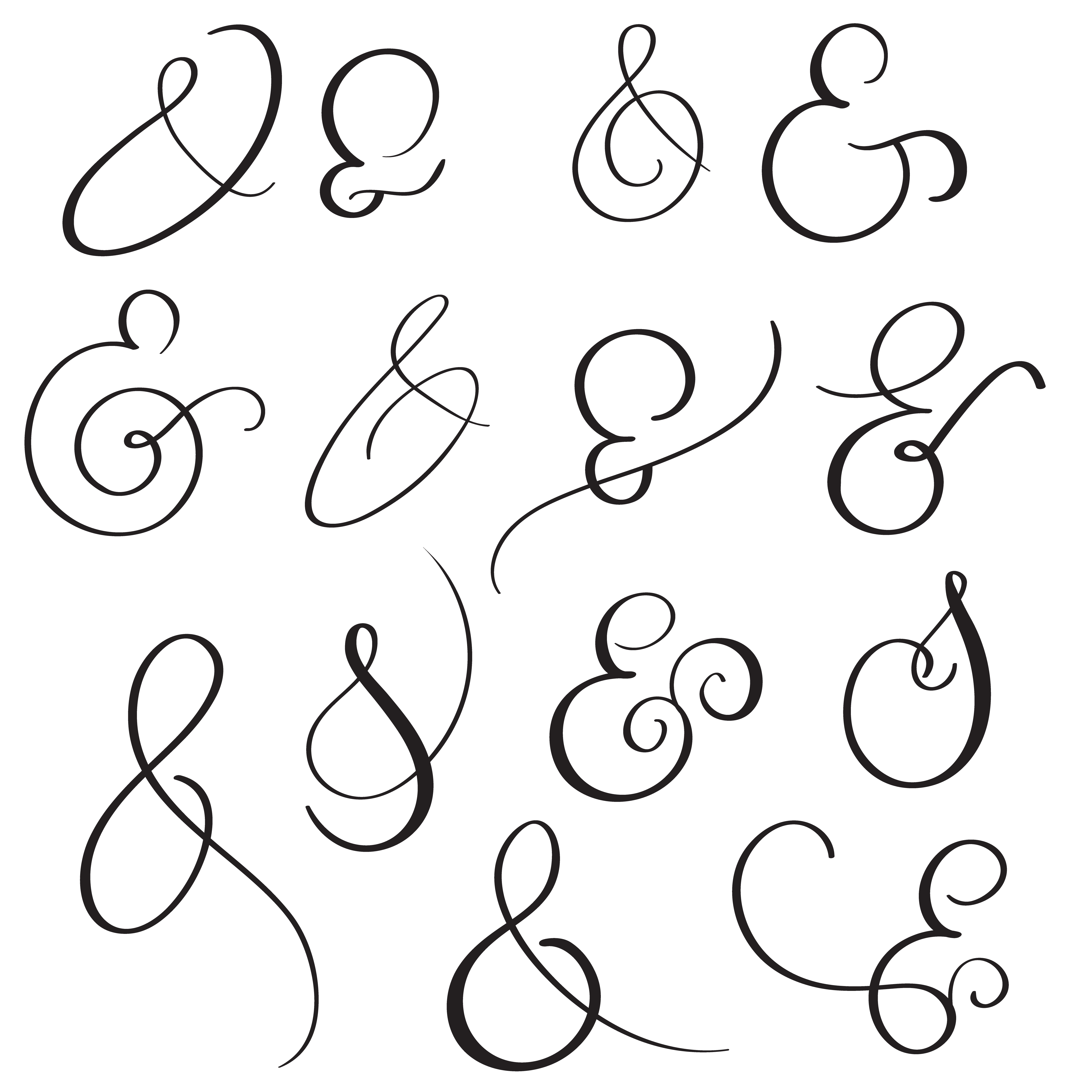 Download vector set Vintage sign And Ampersand on white background ...