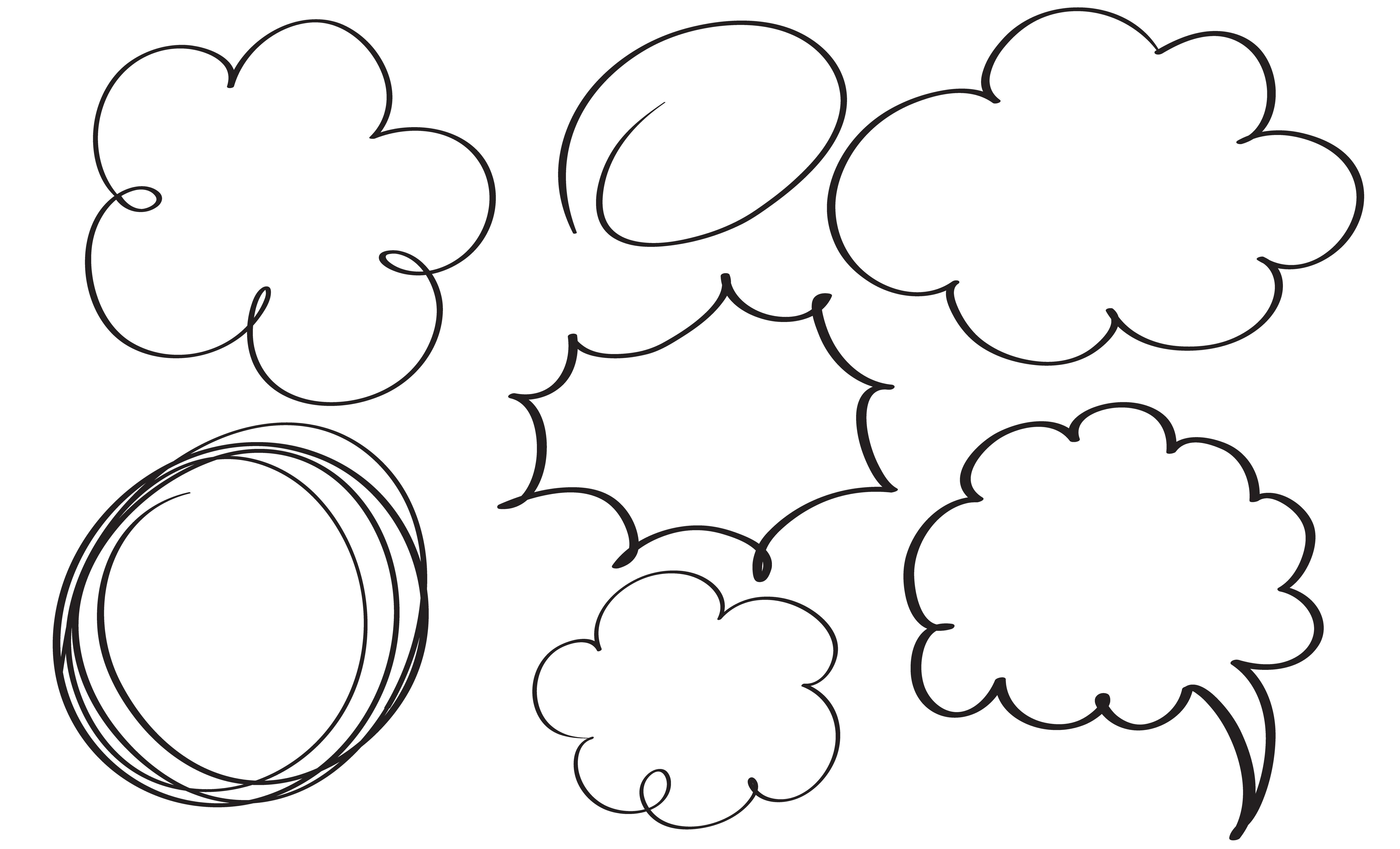 Download set of flourish calligraphy vintage doodle frame. Illustration vector hand drawn EPS 10 ...