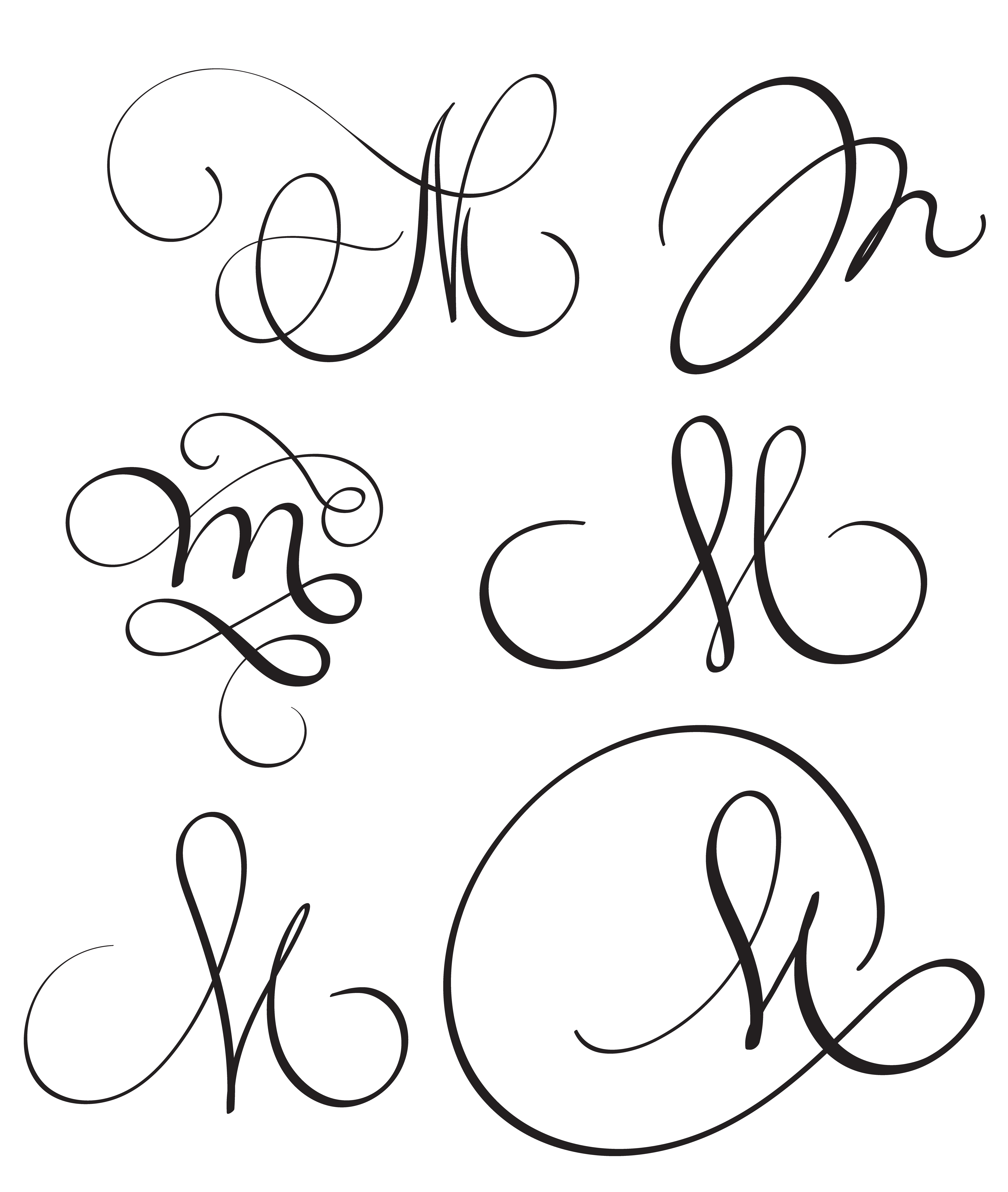 cáustico incondicional Mula Conjunto de caligrafía de arte letra M con floritura de verticilos  decorativos. Ilustración vectorial eps10 412681 Vector en Vecteezy