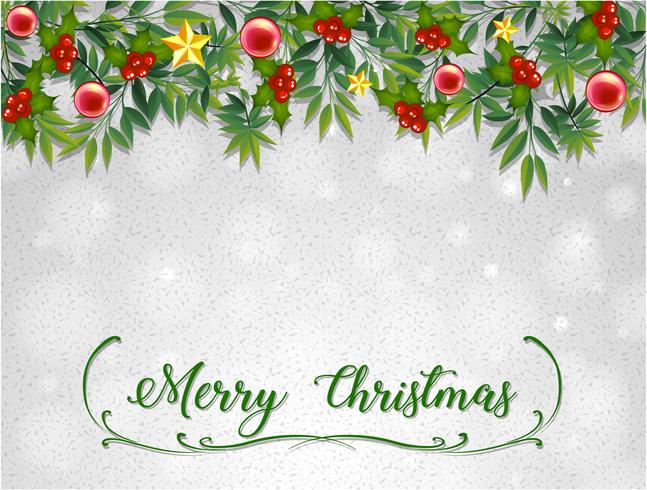 Merry Christmas Card Template With Mistletoes 412915 Vector Art At Vecteezy