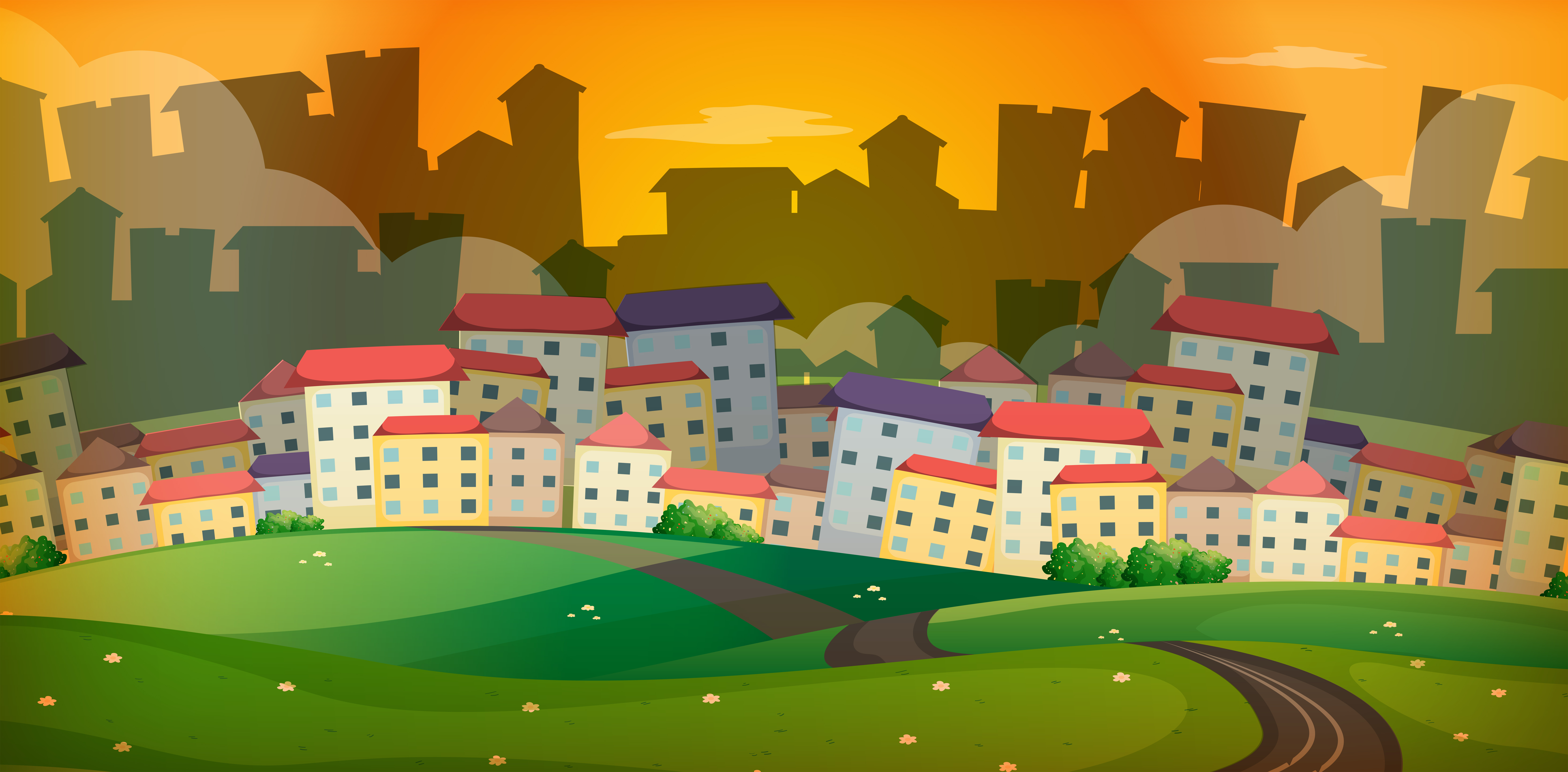 Cartoon Village Background : Village Background 1 By Carfillustration ...