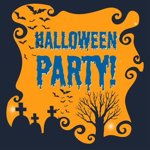 Poster of halloween party vector