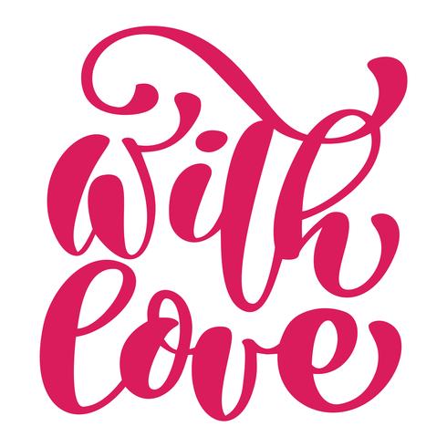Download Decorative text with love. Calligraphic christmas ...