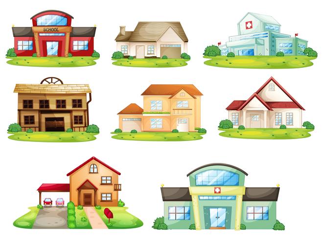 Houses and other building vector