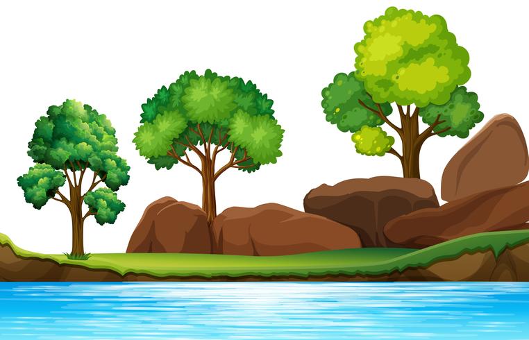 Un paisaje de naturaleza aislada. vector