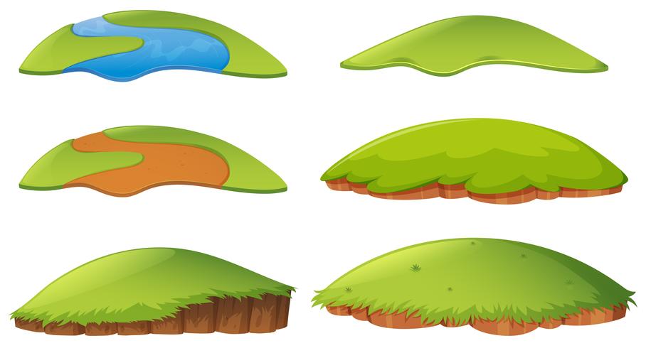 Different shapes of island vector