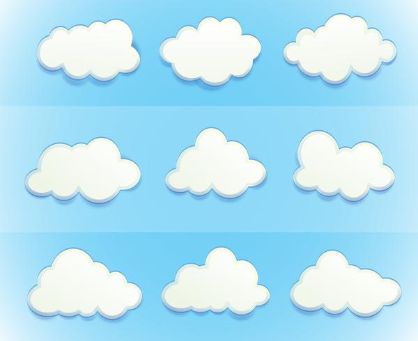 Nubes en el cielo vector