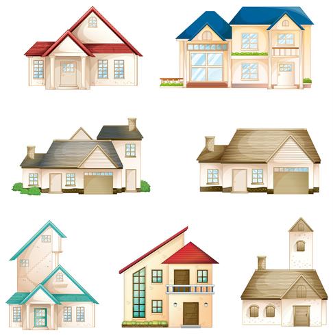 various houses vector