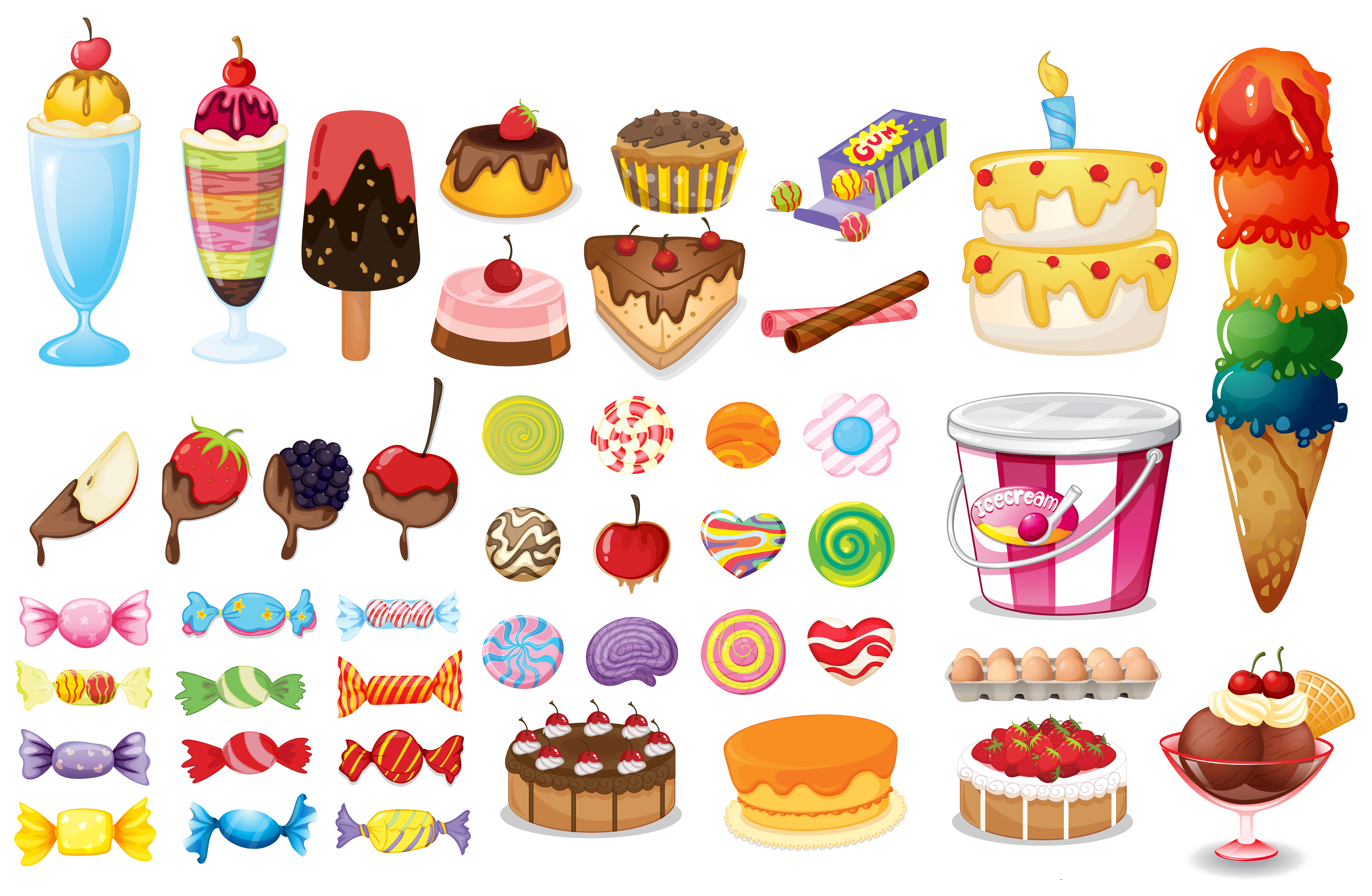 Dessert collection 413440 Vector Art at Vecteezy