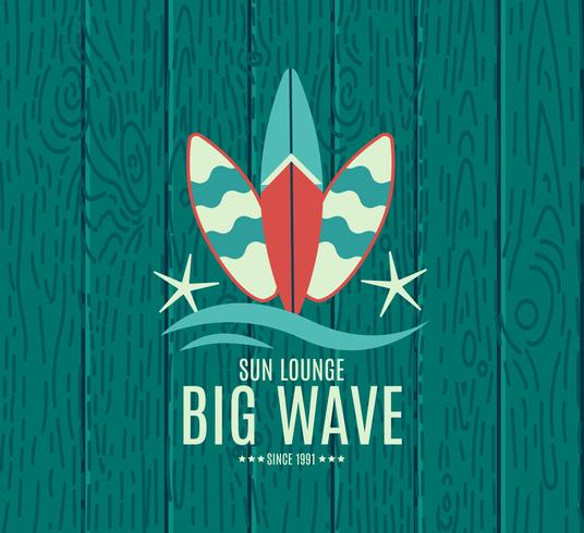 Retro Style Surfing Labels,  vector