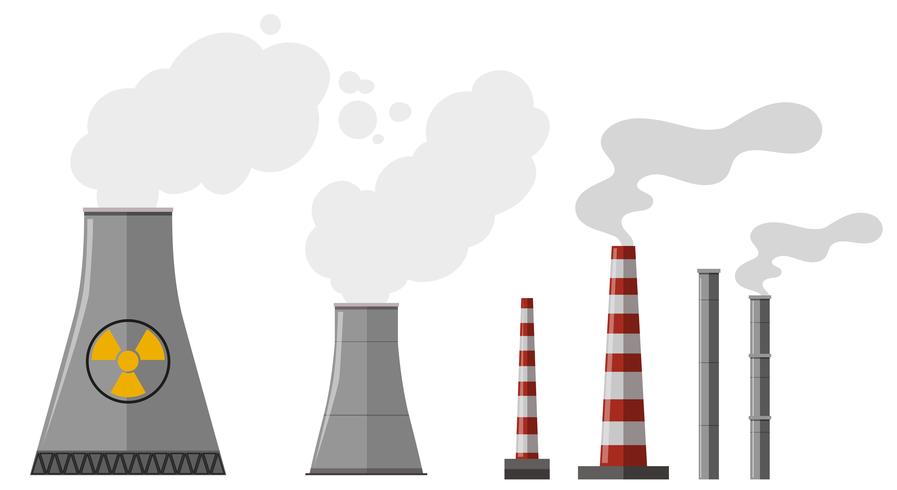 Different types of chimney vector