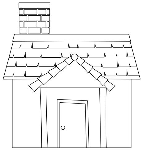 A modern house outline vector