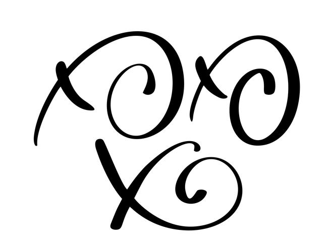 Xo-Xo-Xo Christmas calligraphy vector greeting card with modern brush lettering. Banner for winter season greetings