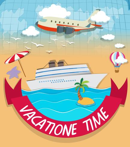 Logo design with vacation theme vector