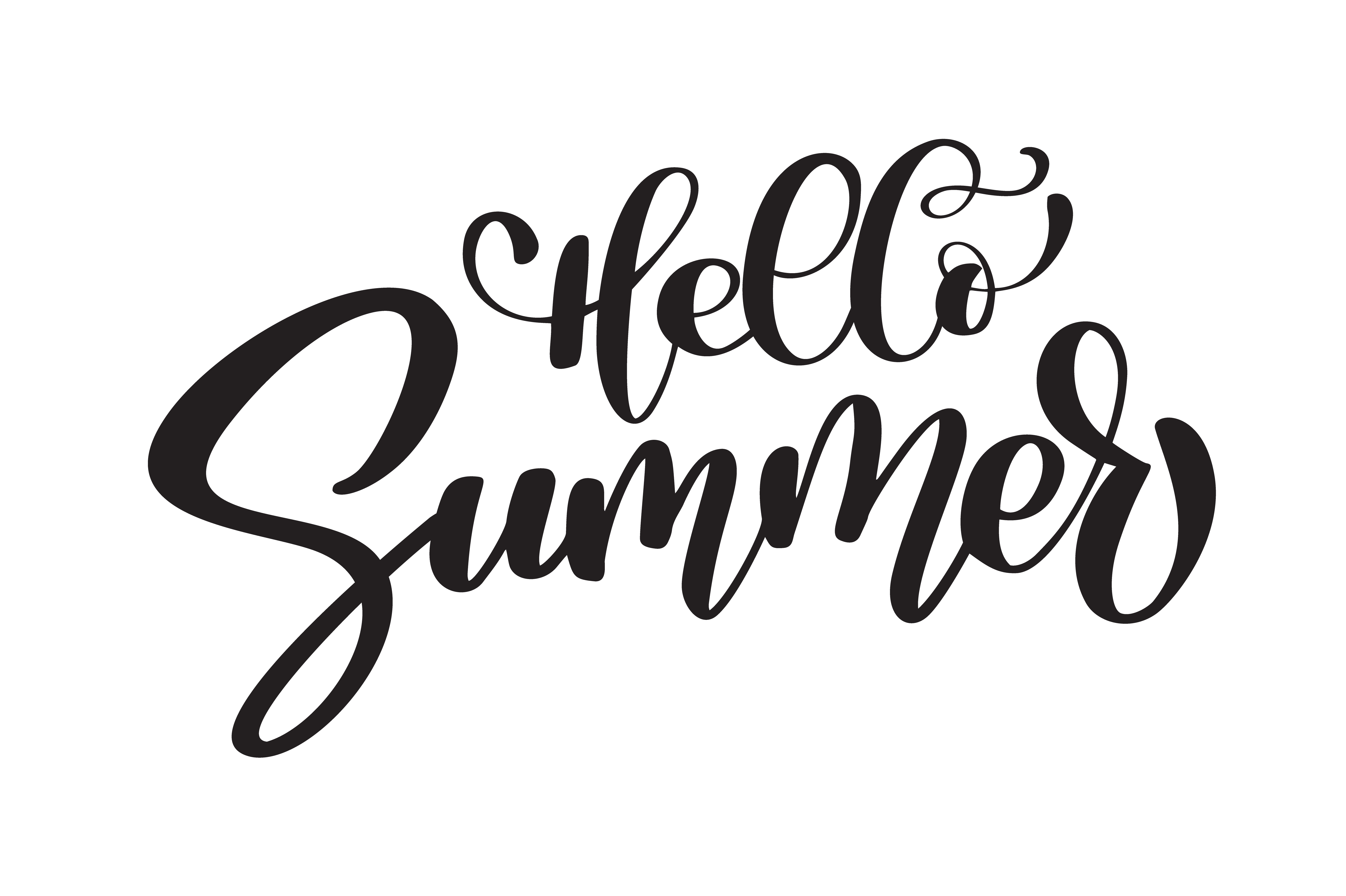 Download Hello Summer Hand drawn lettering Handwritten calligraphy ...