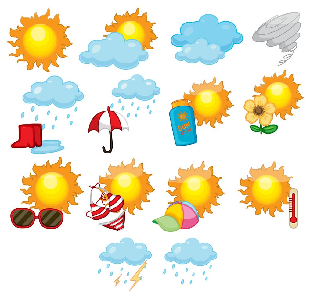 Weather icons 413974 Vector Art at Vecteezy