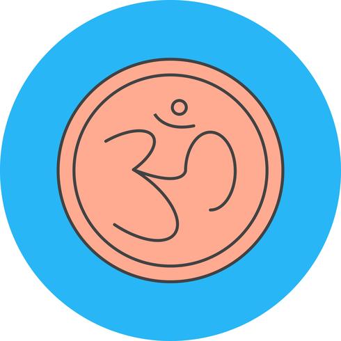 icono de signo hindú de vector