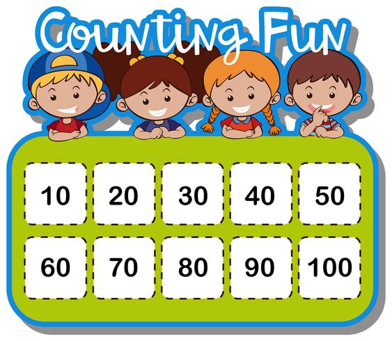 Math Worksheet For Counting Numbers Download Free Vectors