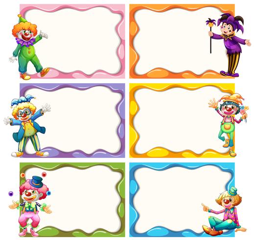 Frame template with jesters vector