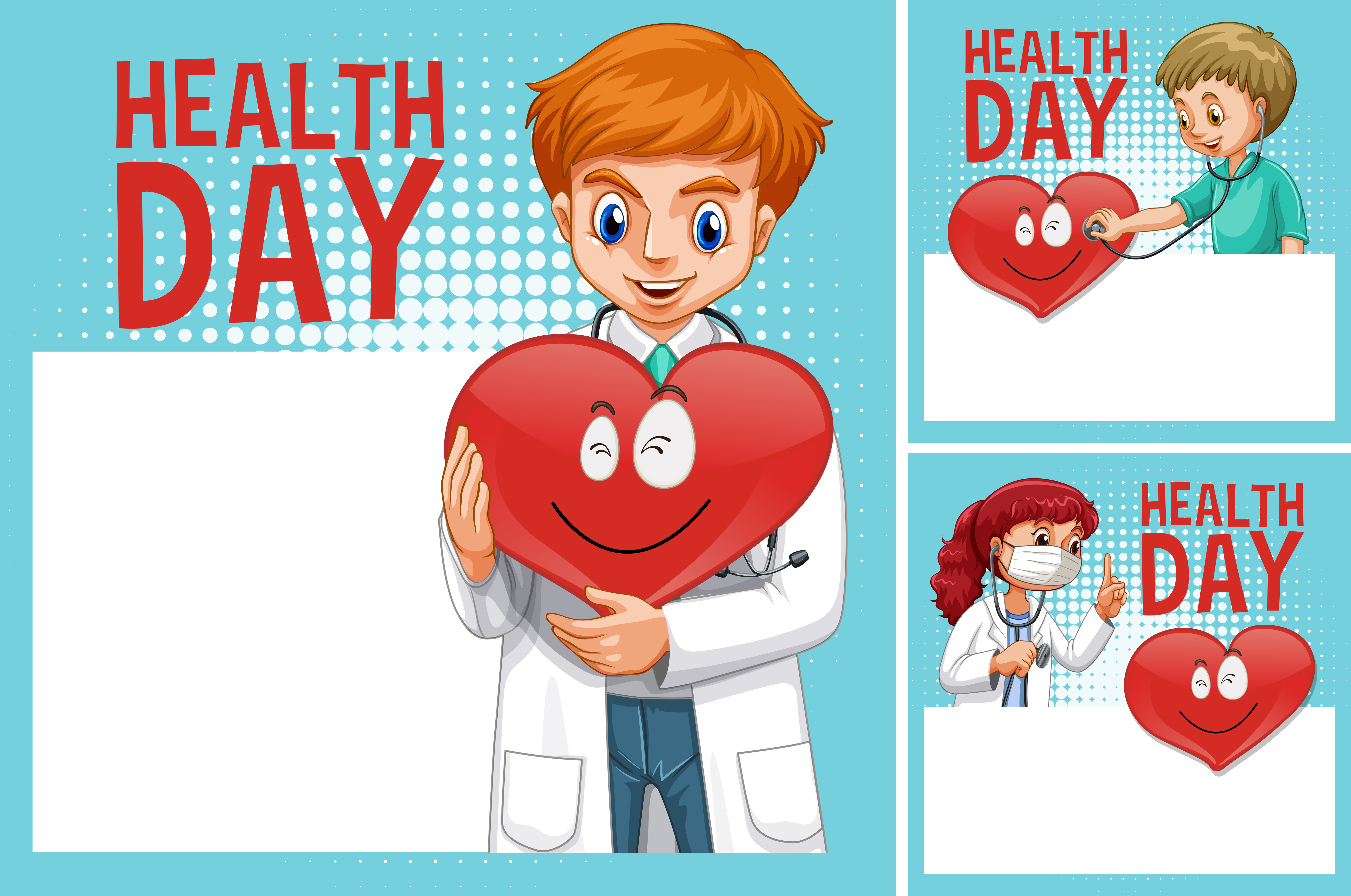 Border template with doctors on health day - Download Free Vectors, Clipart Graphics ...