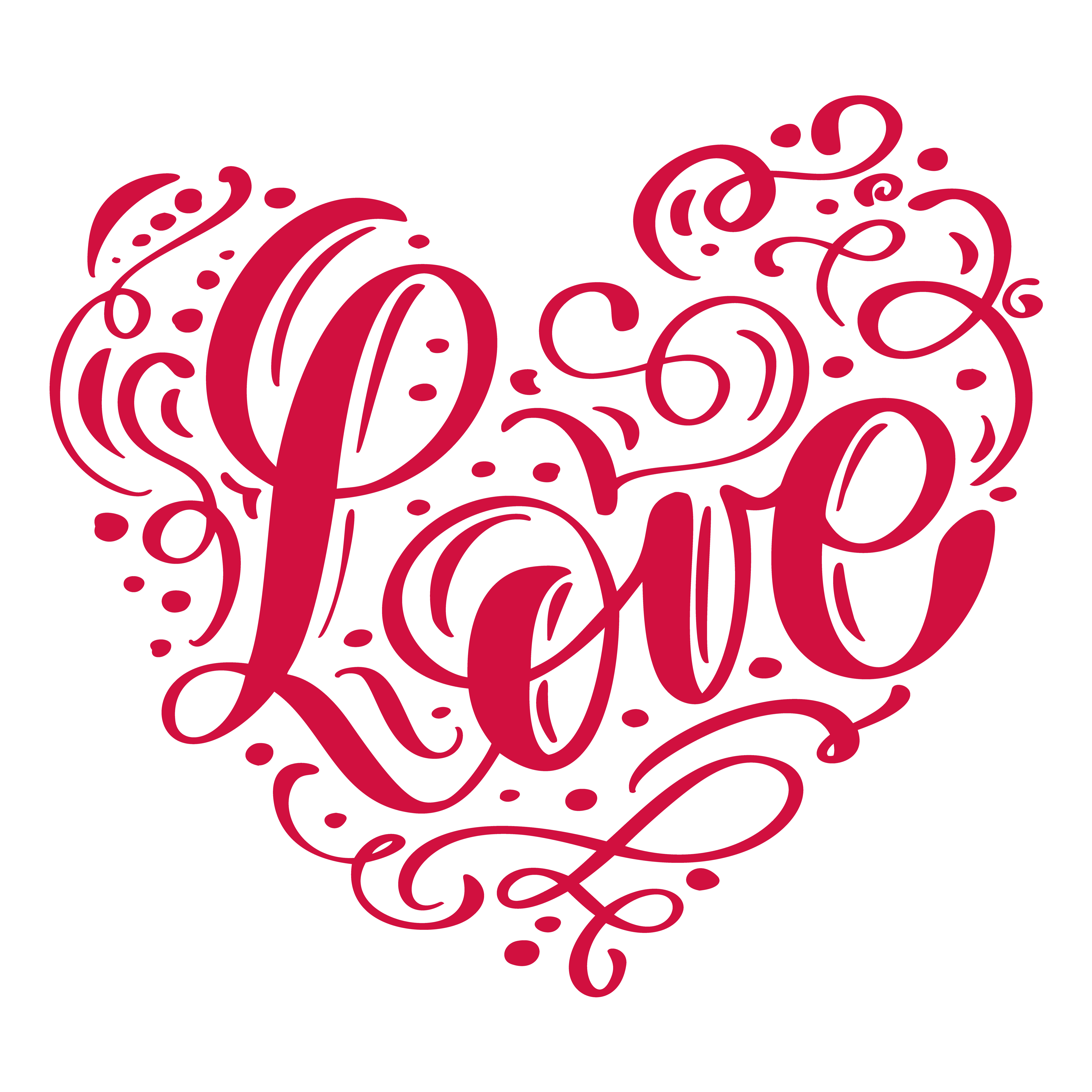 Download handwritten inscription LOVE disposed in heart Happy ...