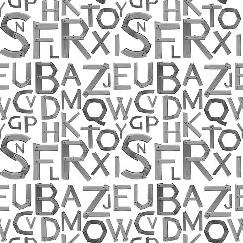 Seamless gray English alphabets vector
