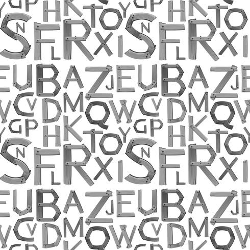 Seamless gray English alphabets vector