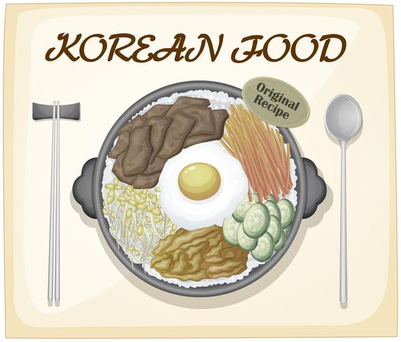 comida coreana vector