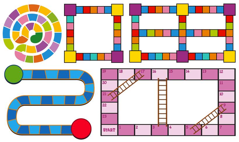 Game templates in different colors vector