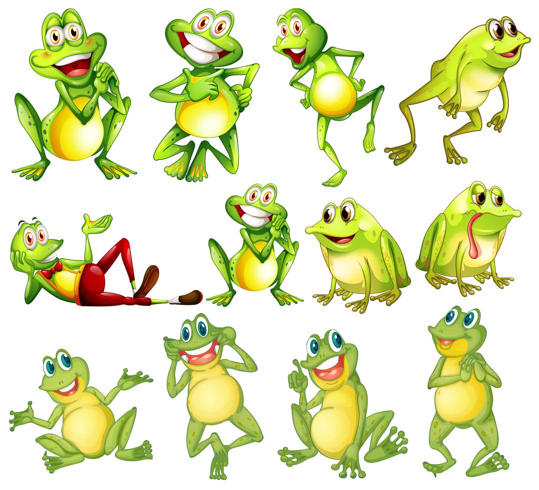 Set of frogs 414261 Vector Art at Vecteezy