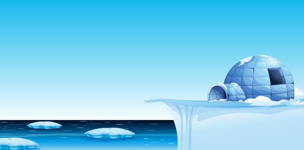 A cold north pole background vector