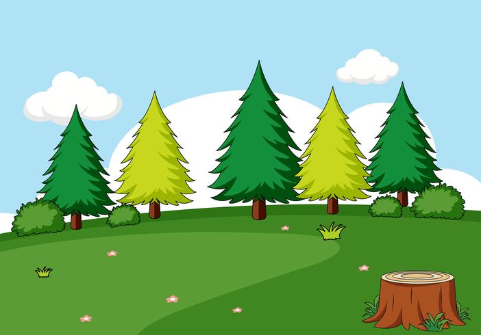 Una simple escena de la naturaleza. vector