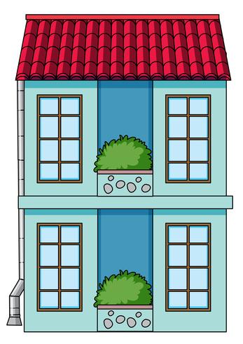 A simeple house on white background vector