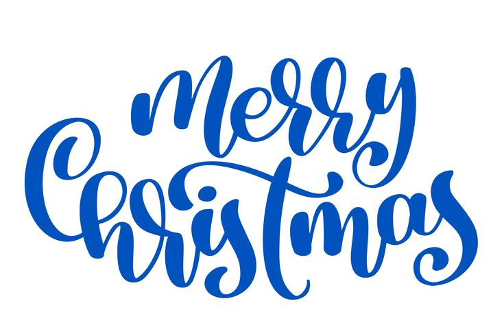 text Merry Christmas hand written calligraphy lettering. handmade vector illustration. Fun brush ink typography for photo overlays, t-shirt print, flyer, poster design