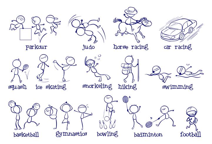 Different types of sports vector