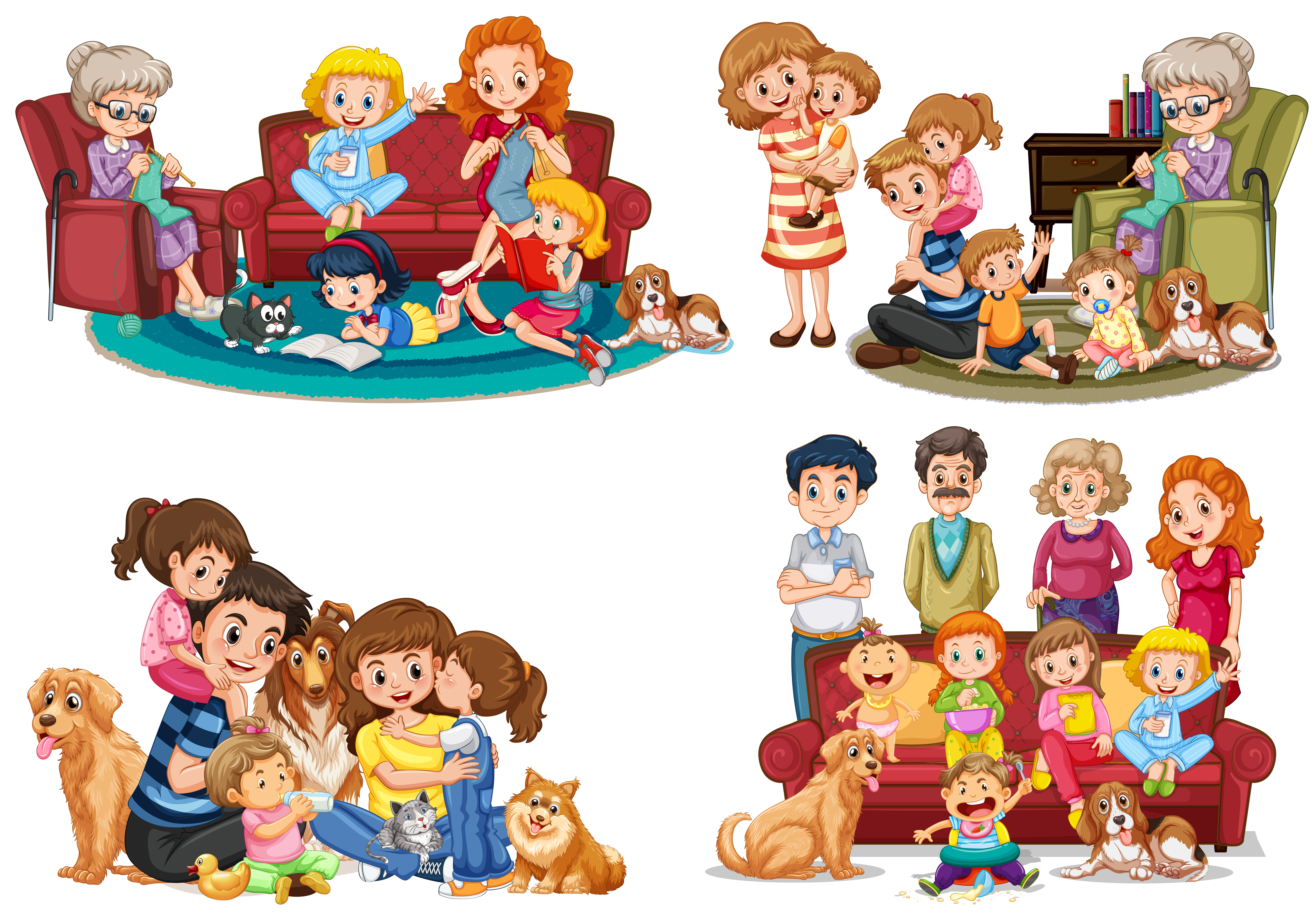 Download A set of family member 414737 - Download Free Vectors ...