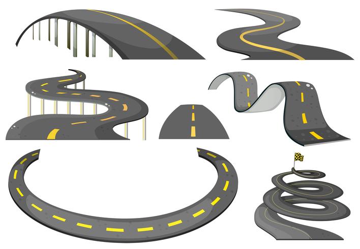 Road set vector