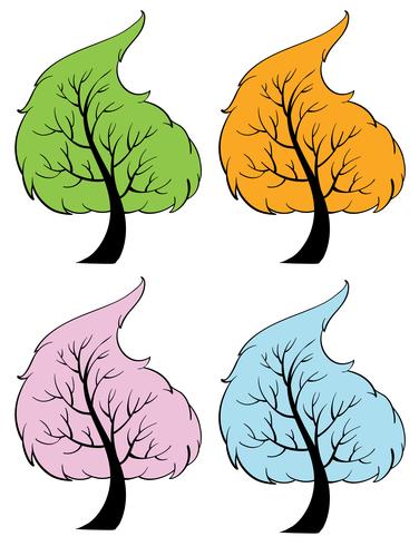 Seasonal trees vector