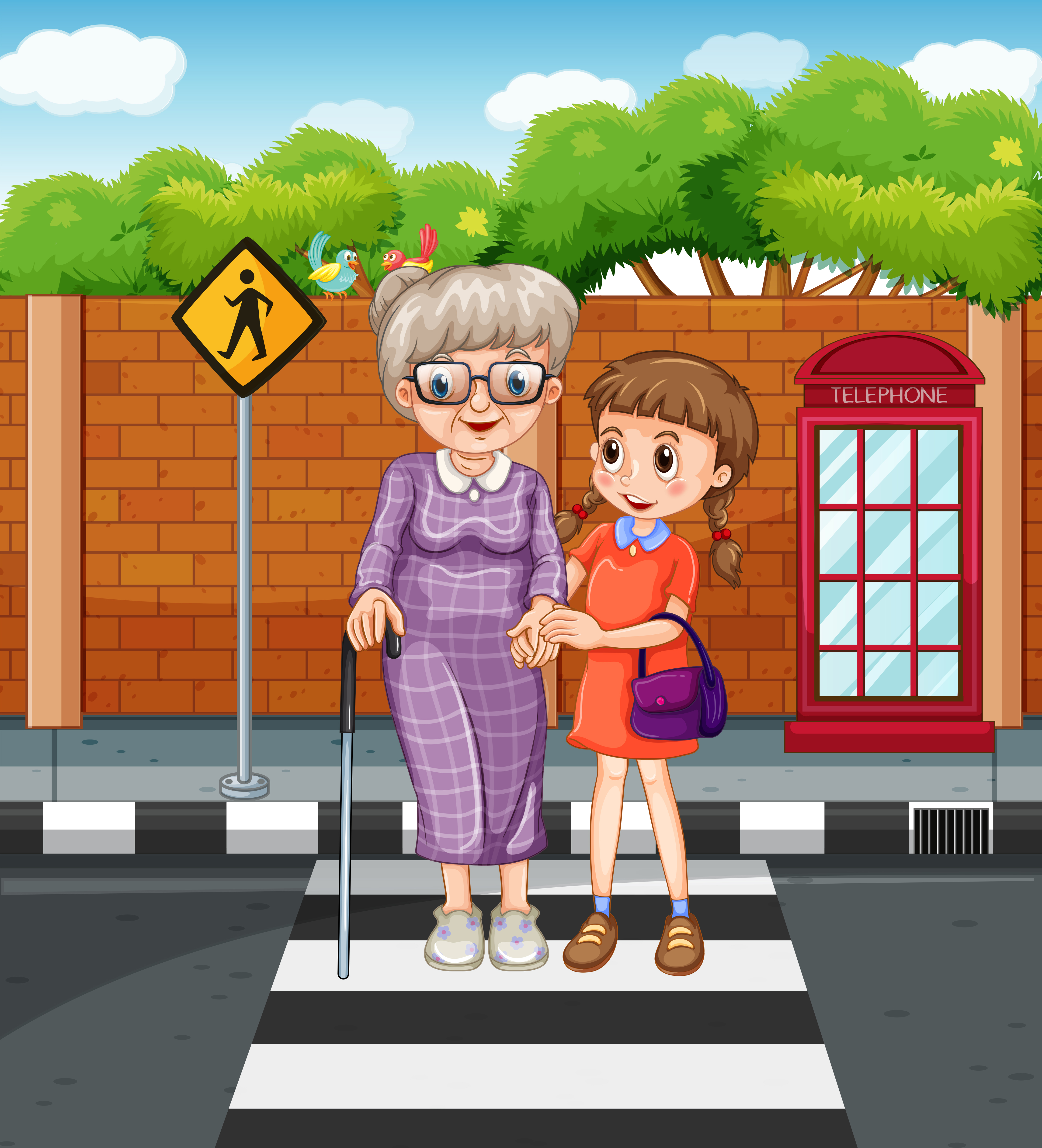 Crossing Road Rules Set 24841909 Vector Art at Vecteezy