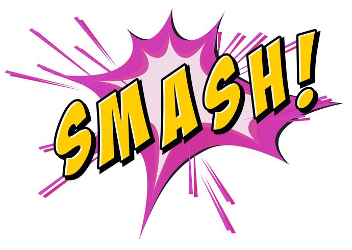 	Smash flash on white vector