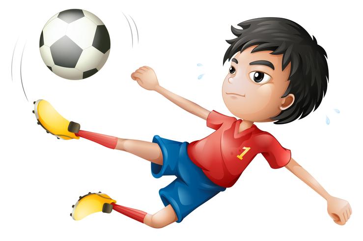 A soccer player vector